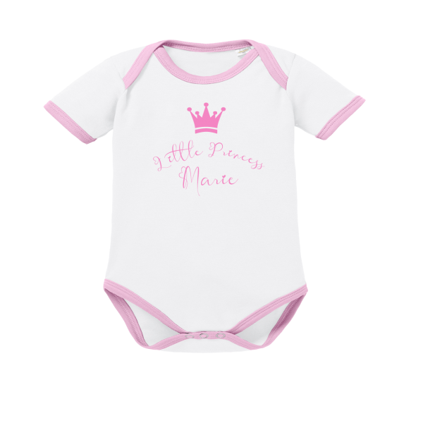 Baby Body mit Namen bedurckt Little Princess (Mädchen) Rosa by Schnullireich