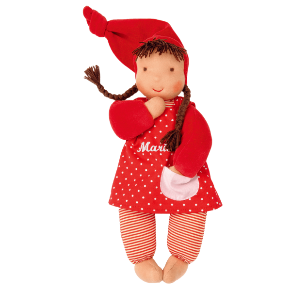 Personalisierbare Käthe Kruse Puppe Schatzi Rot mit Namen (Mädchen)