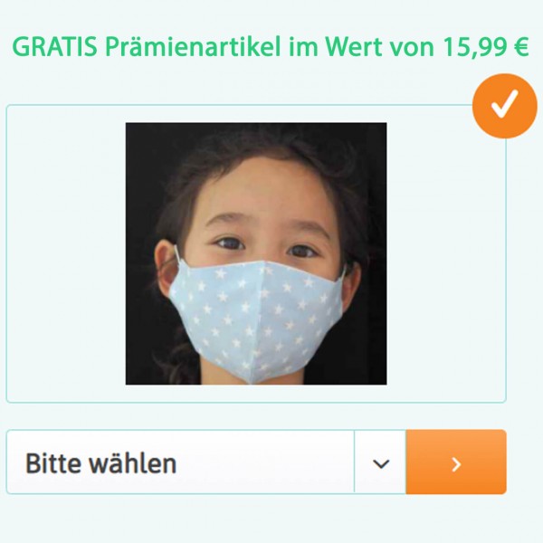 GRATIS Behelfs-Mundschutz für Kinder - Prämienartikel ab 50 € Einkaufswert