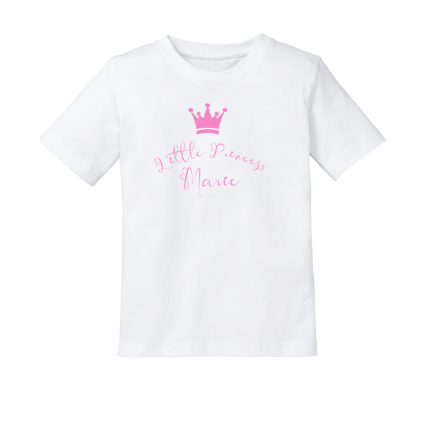 Kinder T-Shirt mit Namen und Little Princess bedruckt (Mädchen) 2-8 Jahre by Schnullireich